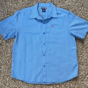 Tony Hawk Blue Checkered Casual Button Down Shirt